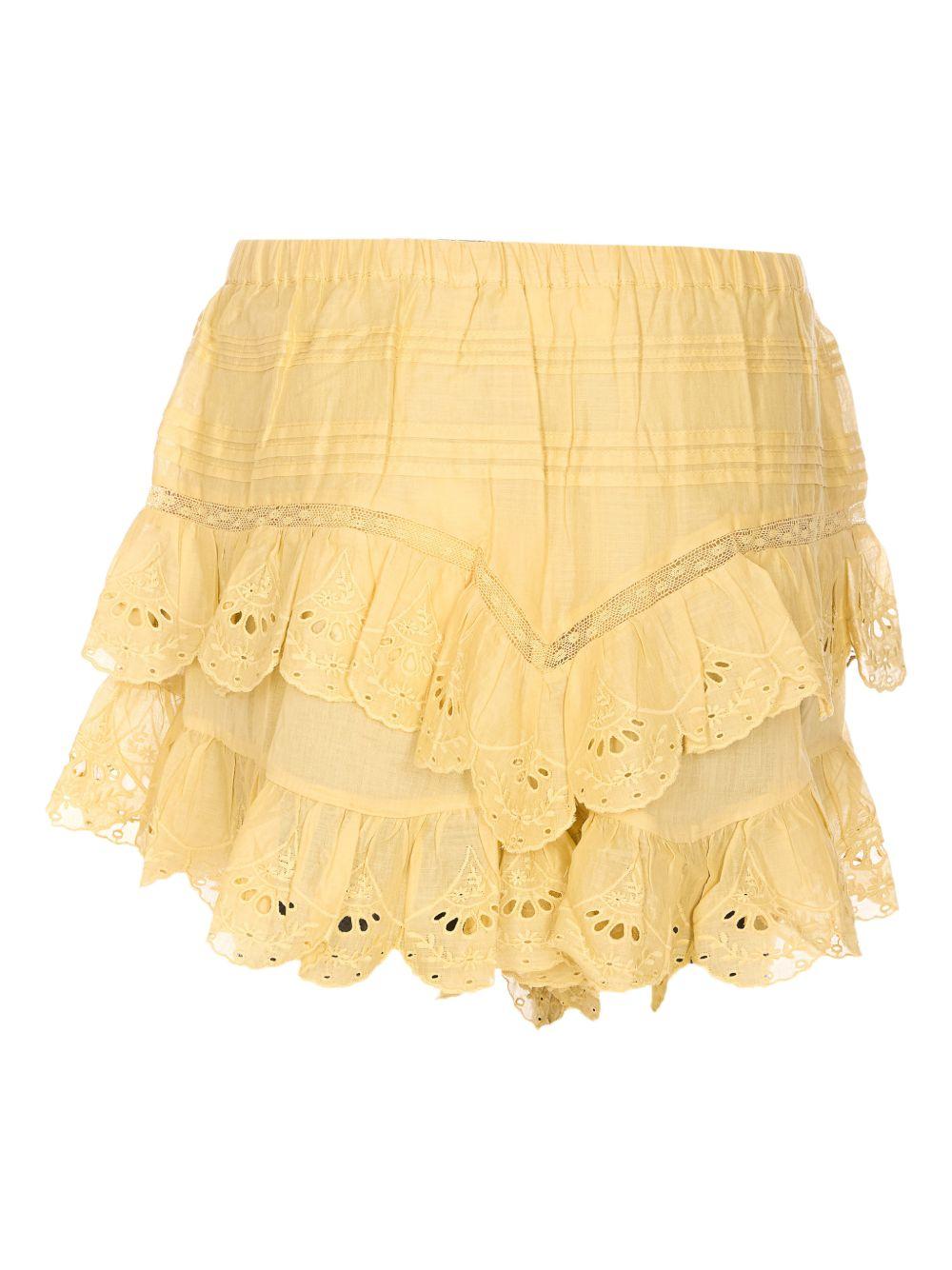 MARANT ETOILE Short in San Gallo giallo 