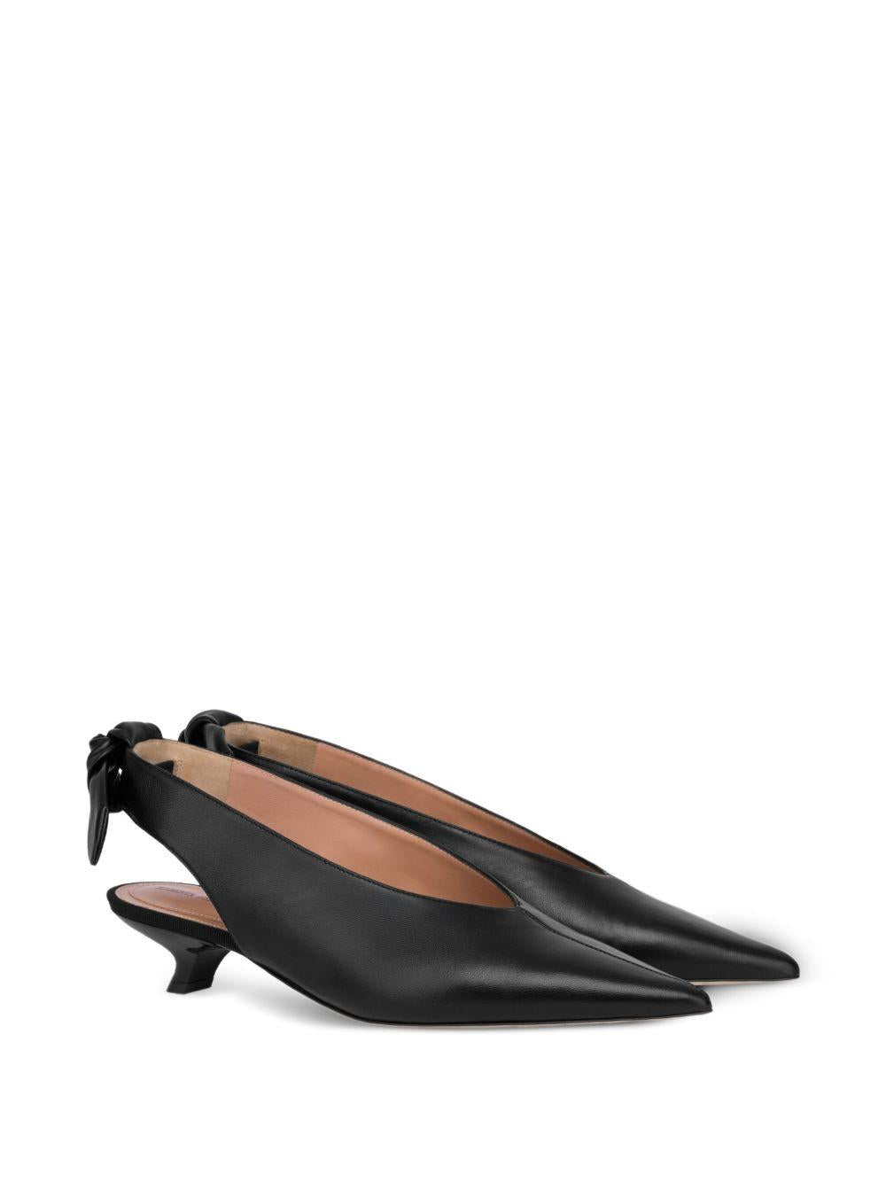 ALBERTA FERRETTI Slingback a punta in pelle con dettaglio fiocco 