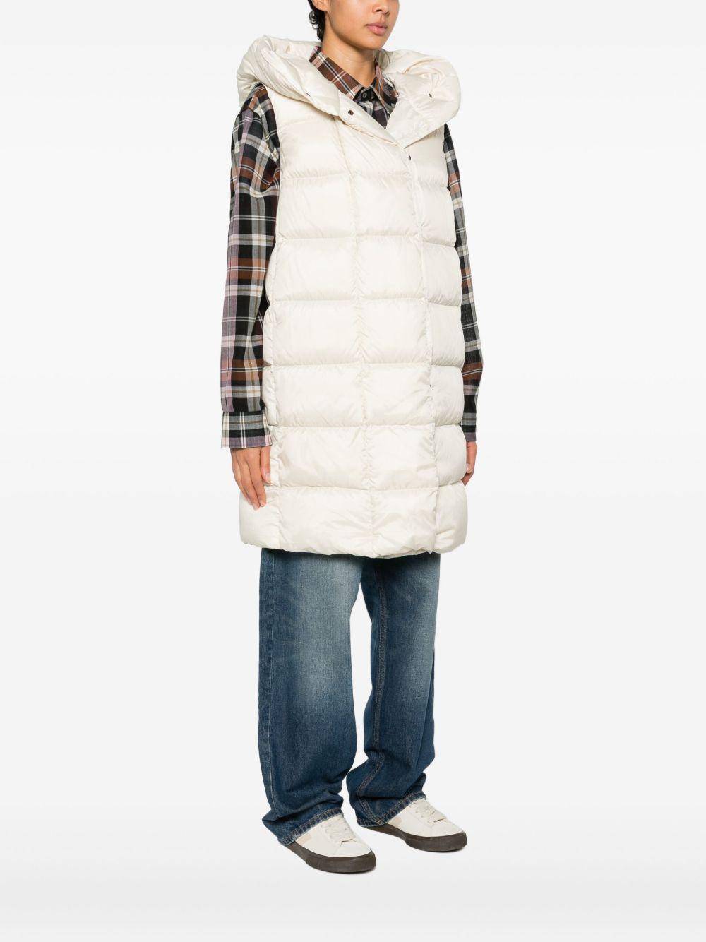 PEUTEREY Gilet lungo imbottito con cappuccio 