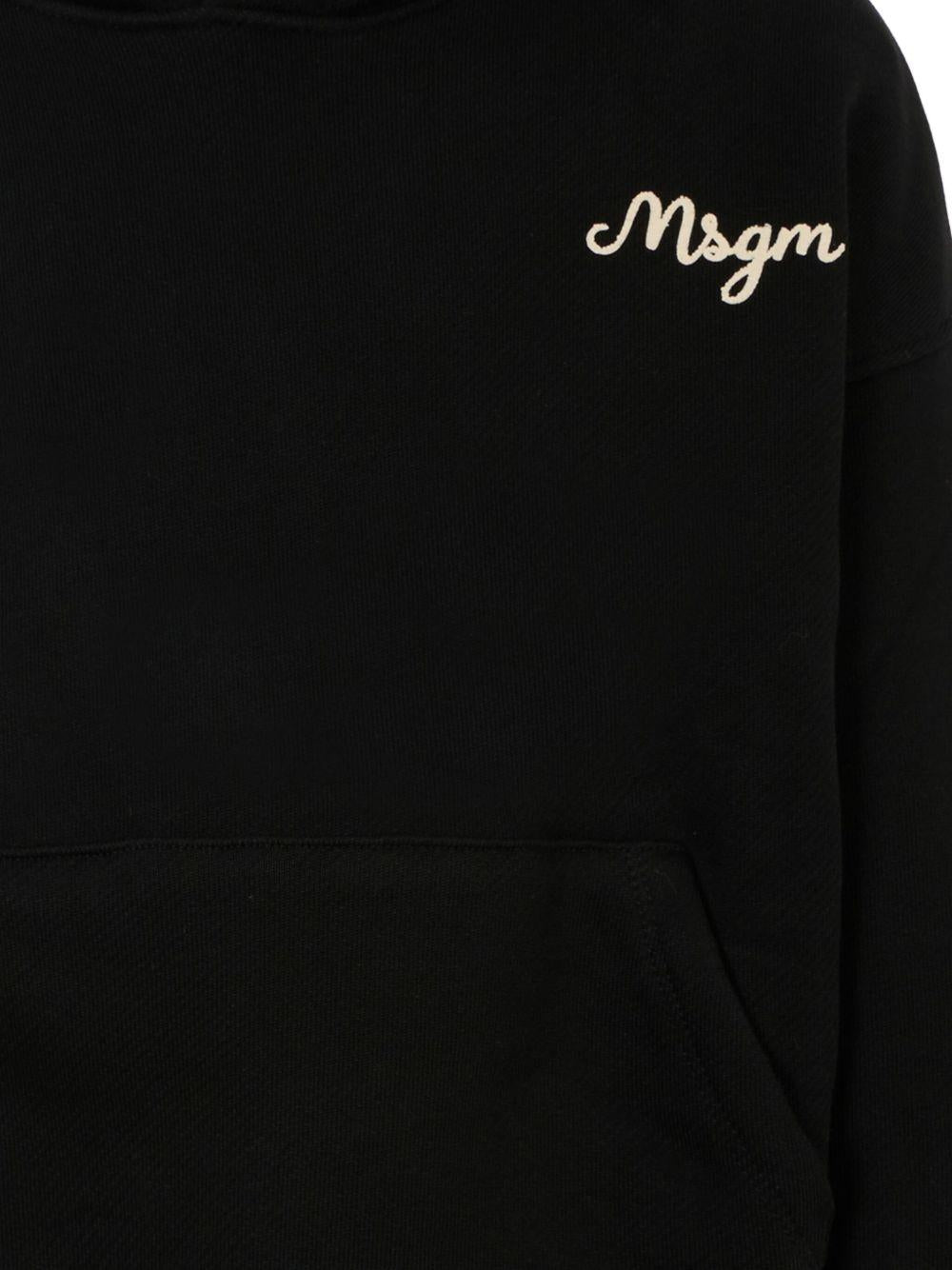 MSGM Felpa con cappuccio e stampa 