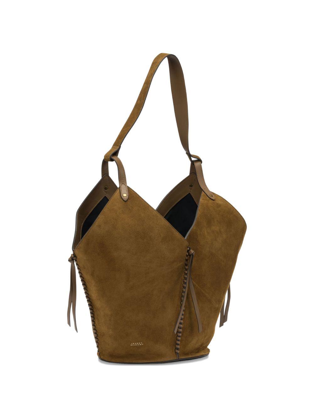 ISABEL MARANT Borsa a spalla Tampa in camoscio marrone 