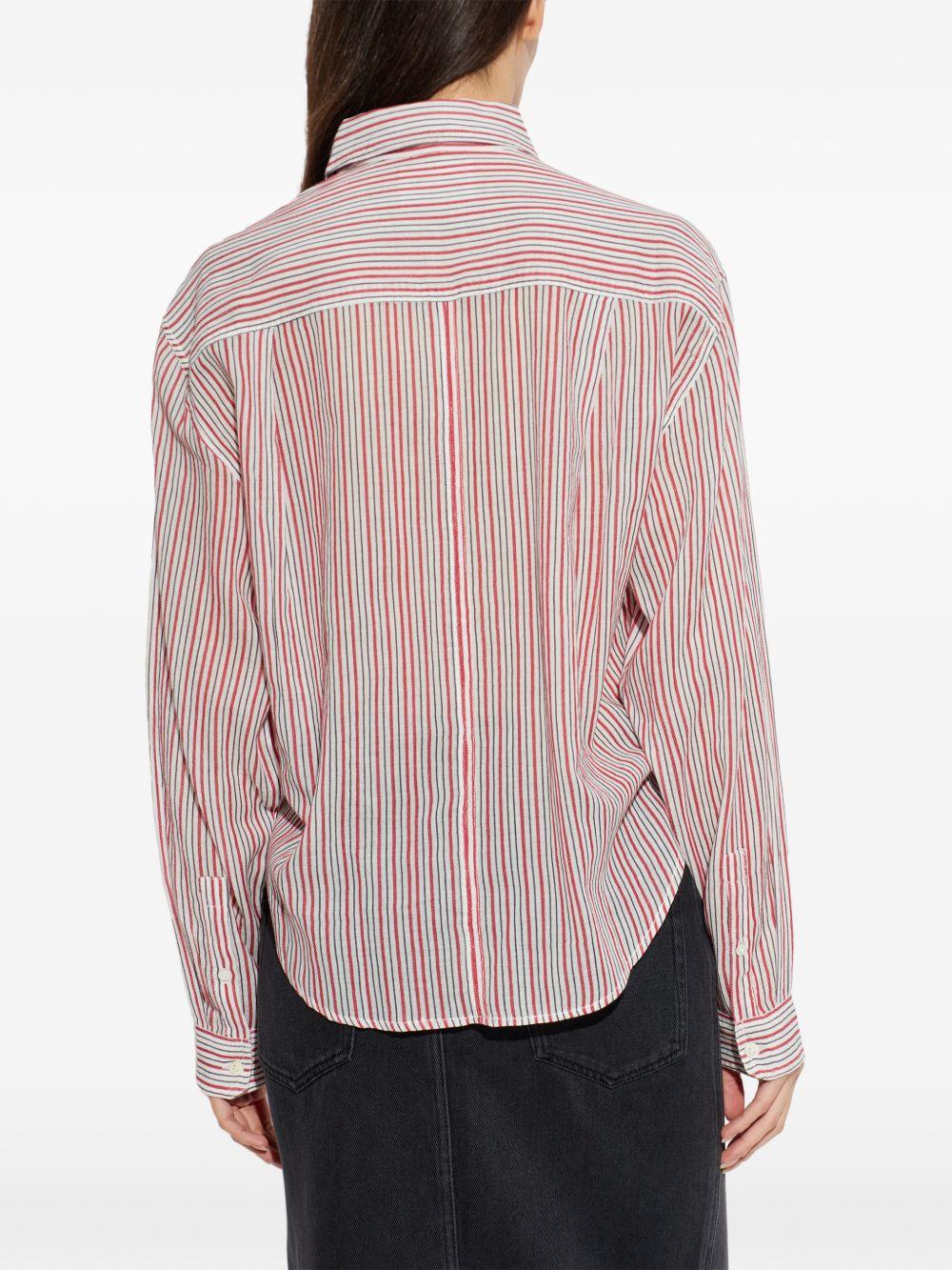 MARANT ETOILE Camicia a righe multicolore con fiocco 