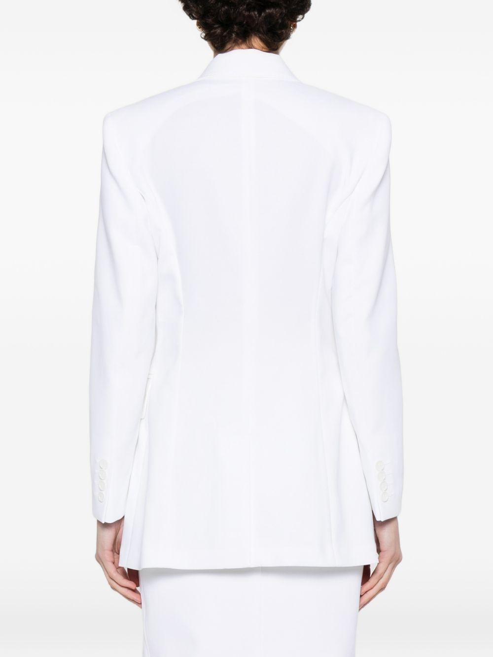 MAX MARA Blazer Pagella in cotone bianco doppiopetto 