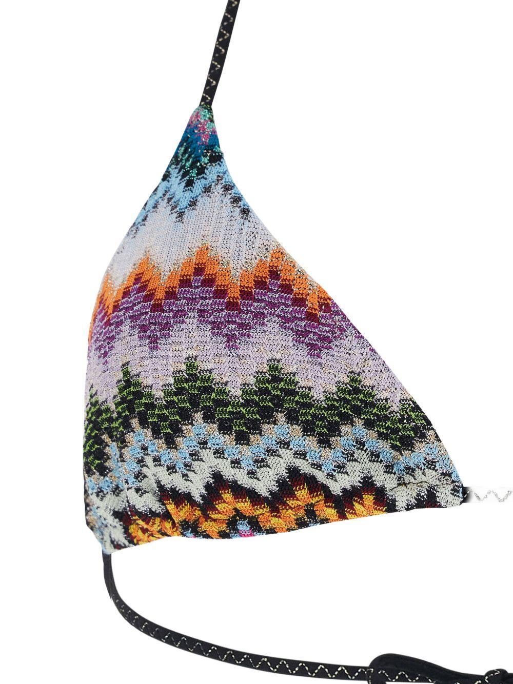 MISSONI Bikini nero/multicolore con motivo chevron 
