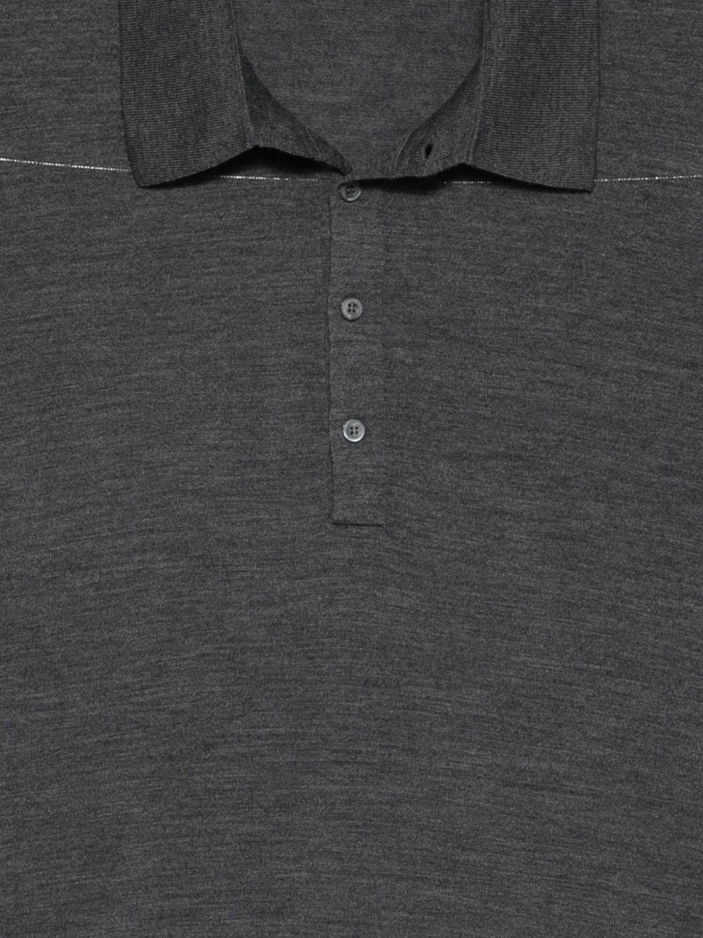 PIACENZA CASHMERE Polo in lana grigia 