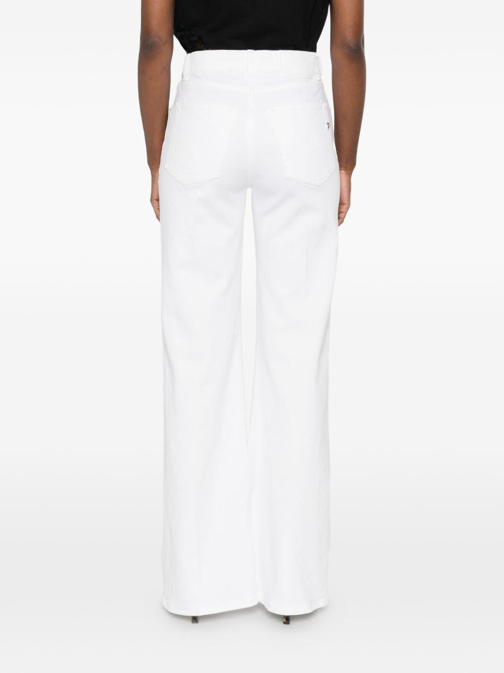 DONDUP Jeans Amber bianchi svasati 