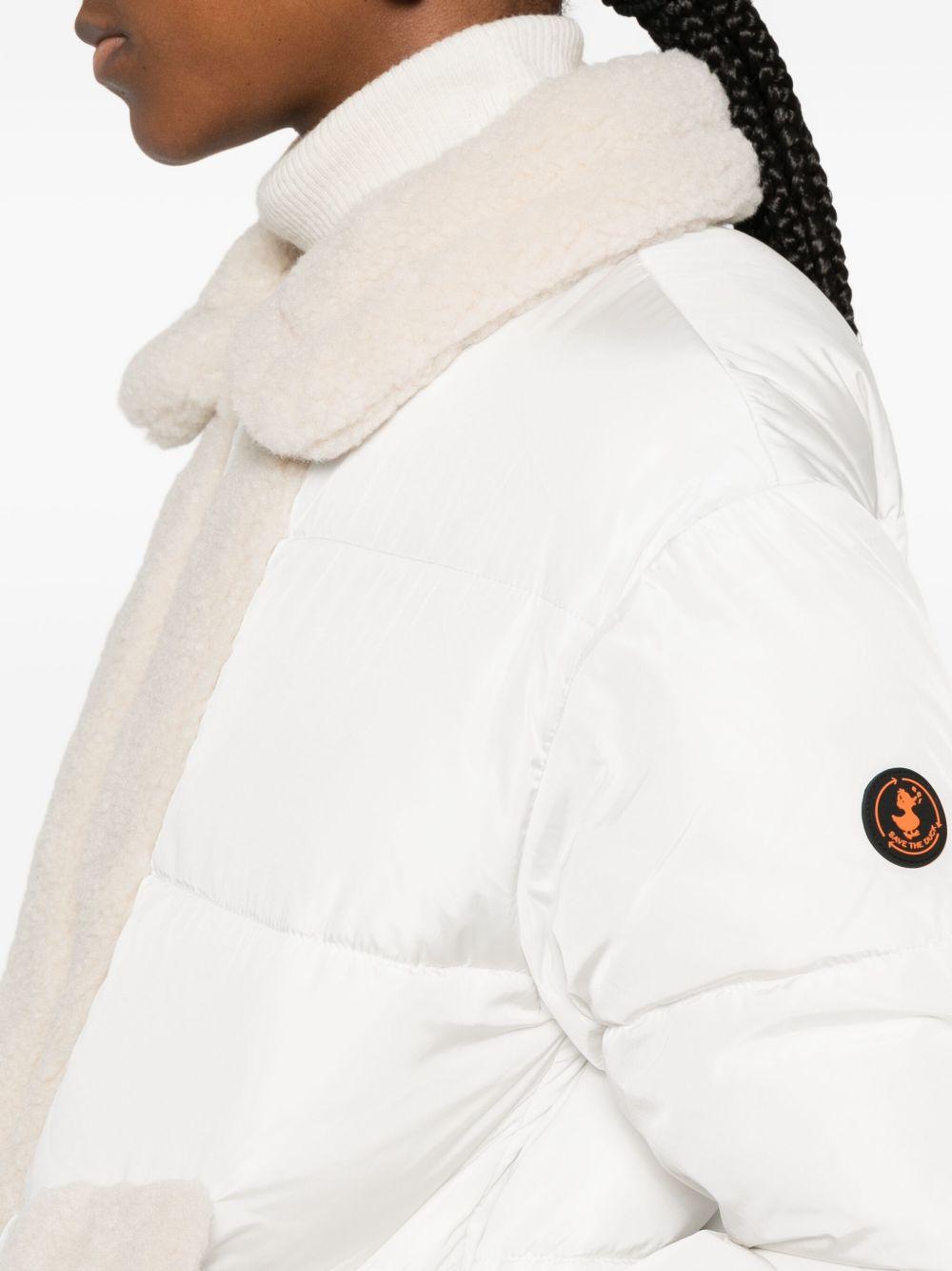 SAVE THE DUCK Piumino bianco 'Honey' con pelliccia 