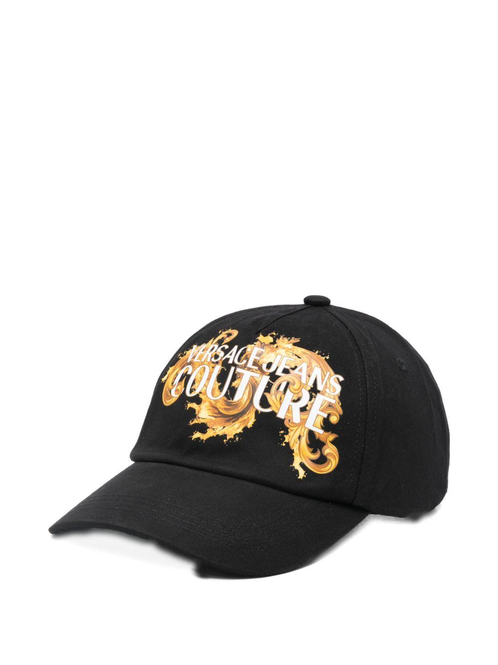 VERSACE JEANS COUTURE Cappello da baseball nero con cinturino regolabile 