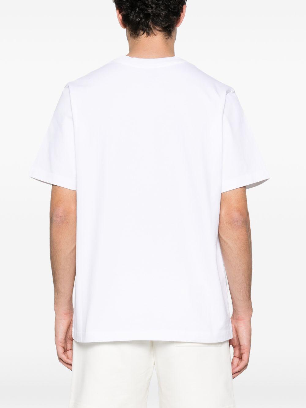 CASABLANCA T-shirt in cotone bianco con stampa 