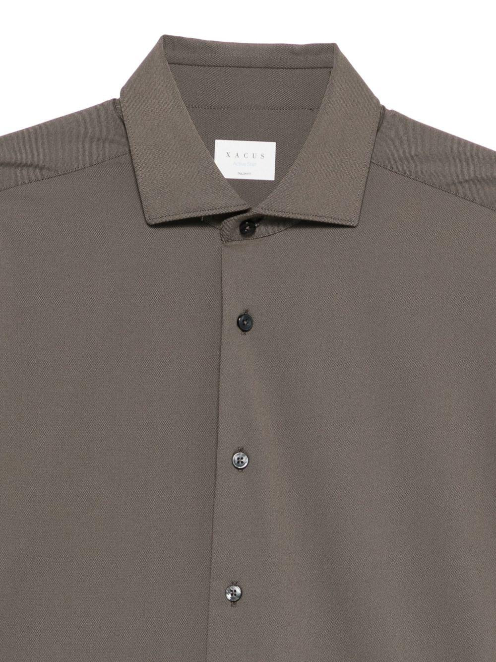 XACUS Camicia Active in twill marrone 