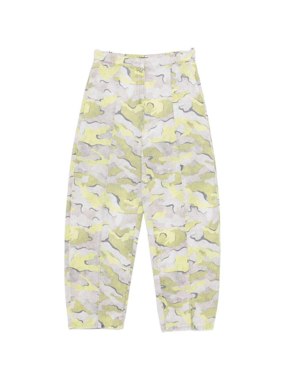 PINKO Pantaloni Graspo fantasia mimetica 