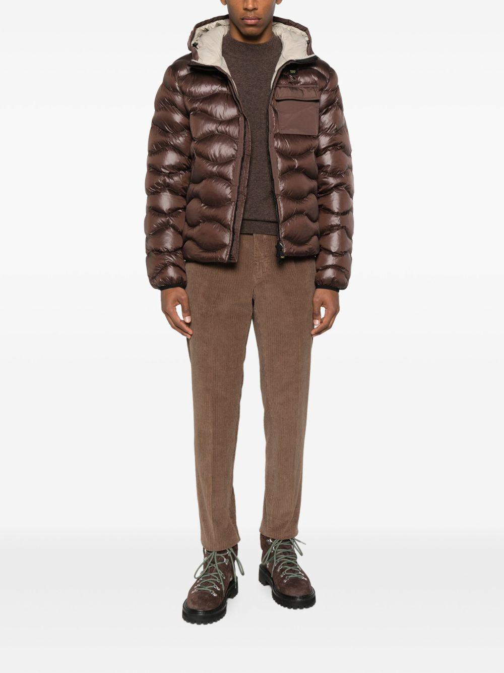 BLAUER Piumino con cappuccio marrone 