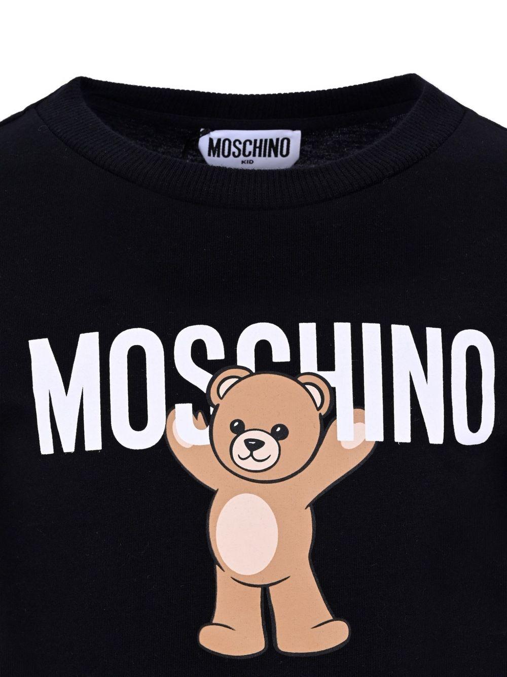 MOSCHINO T-shirt a maniche lunghe con stampa logo 
