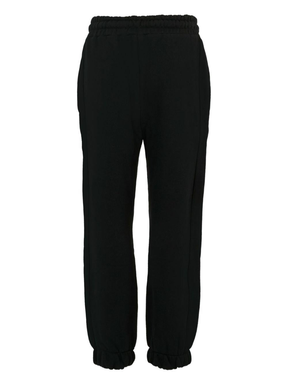 MSGM Pantaloni sportivi tuta in cotone nero 