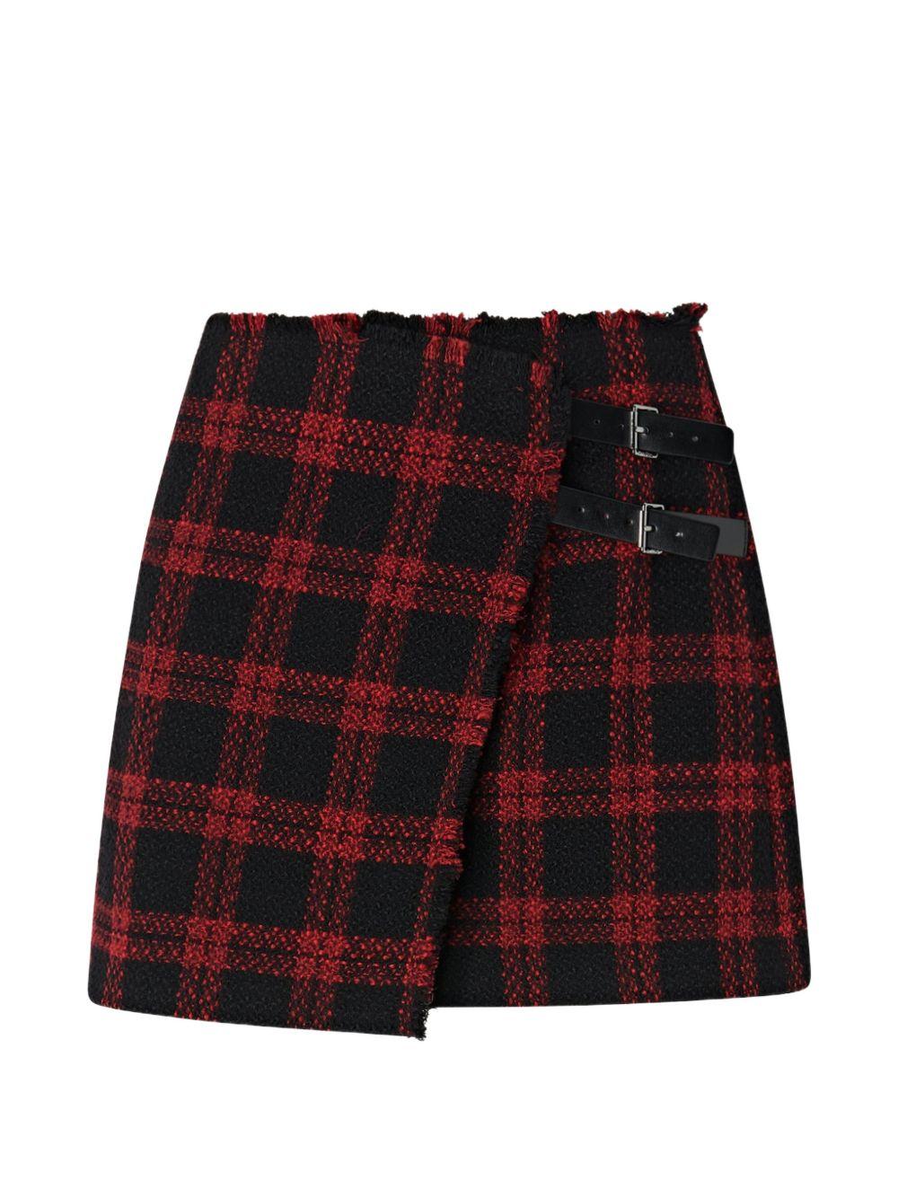PINKO Minigonna Griselina in tweed con chiusura asimmetrica 