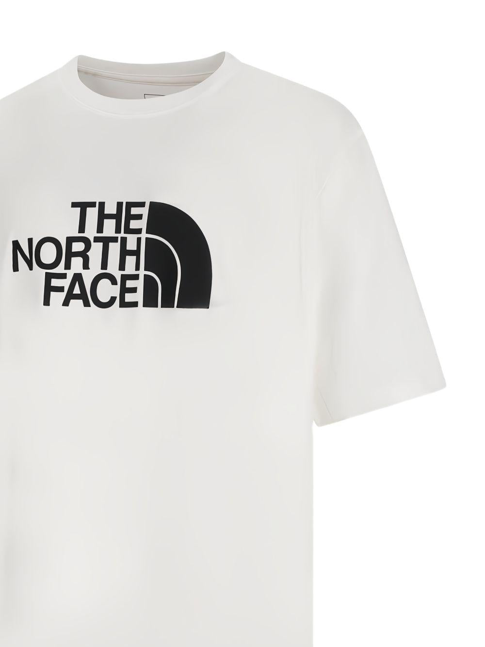 THE NORTH FACE T-shirt in cotone bianco con logo nero 