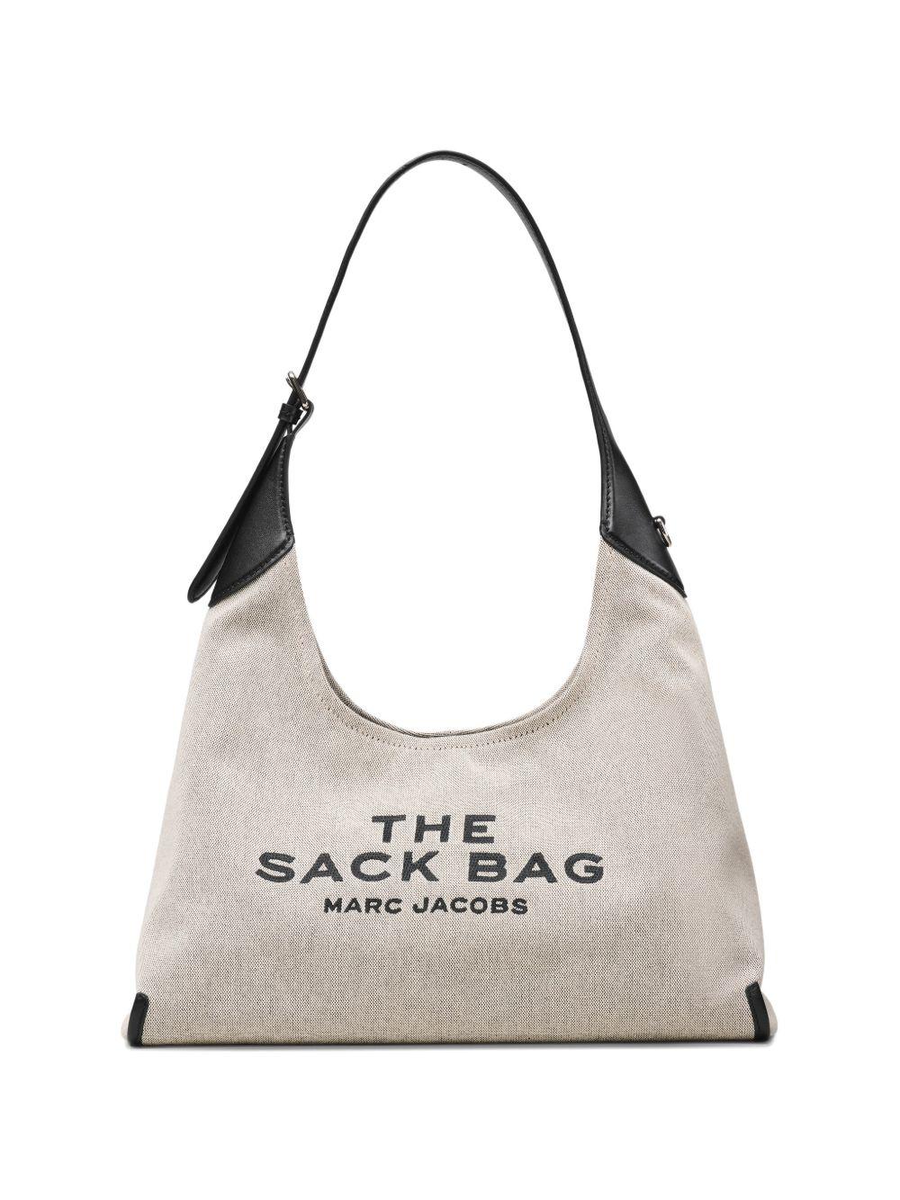 MARC JACOBS Borsa The Sack in cotone grigio 