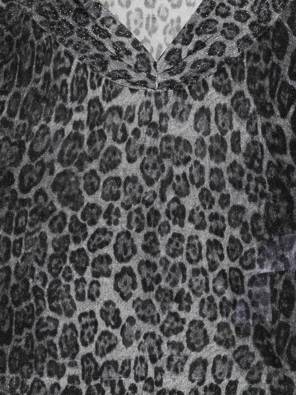 LIUJO Maglia scollo a V animalier girgio 