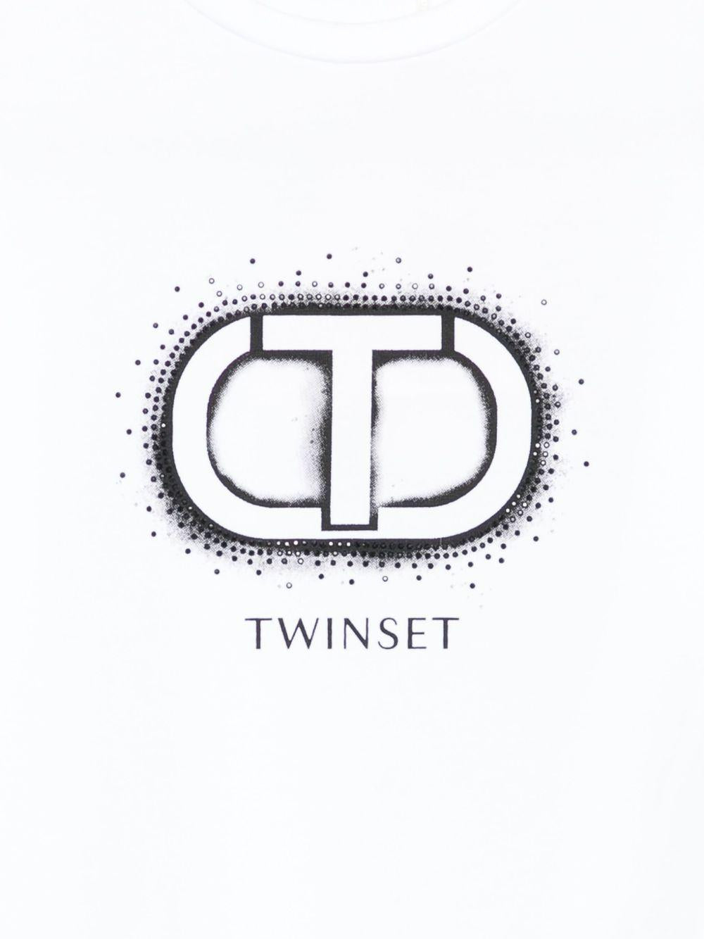TWINSET T-shirt bianca con logo 