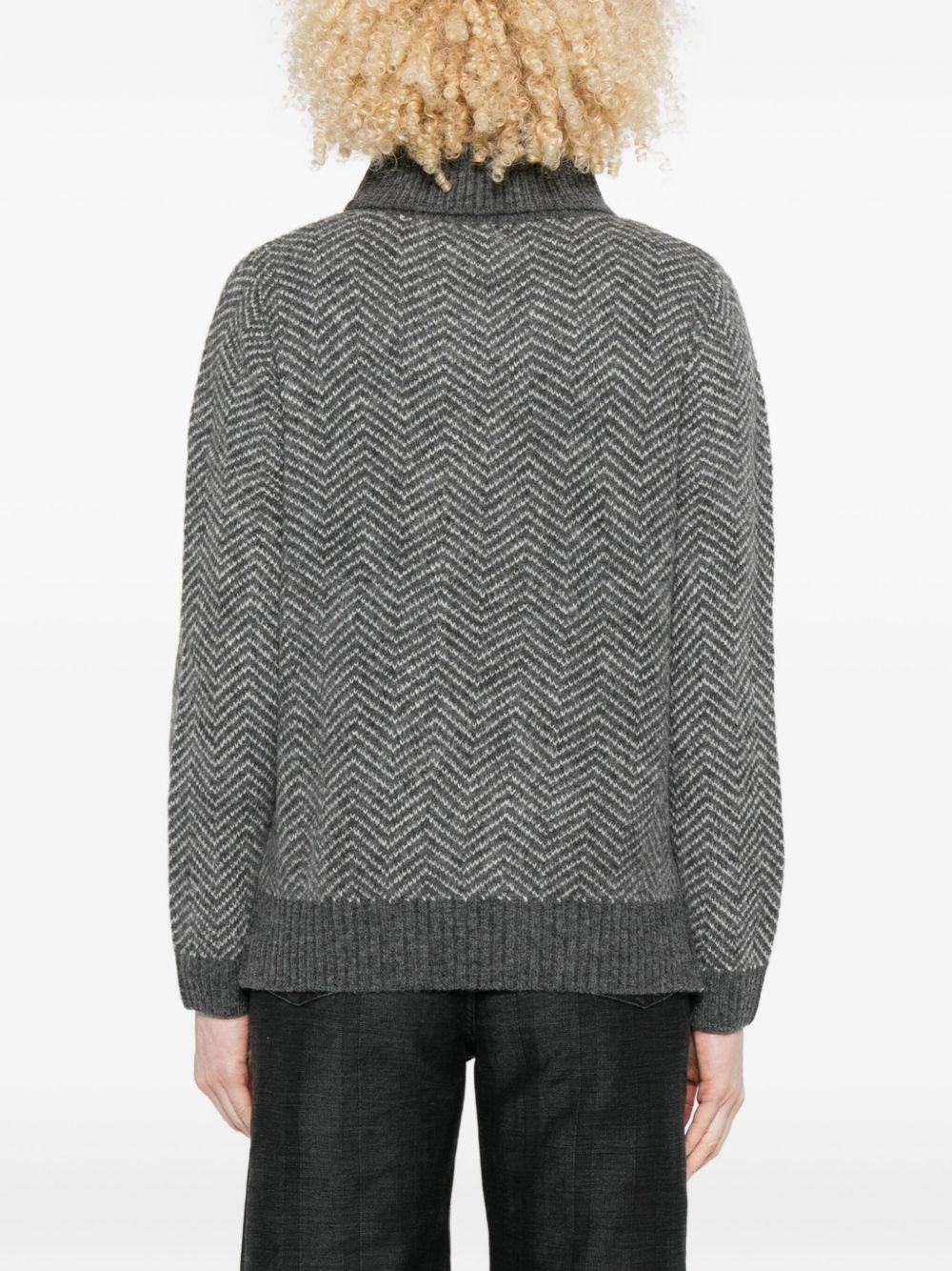 YERSE Maglione Espigui a collo alto in grigio bicolore 