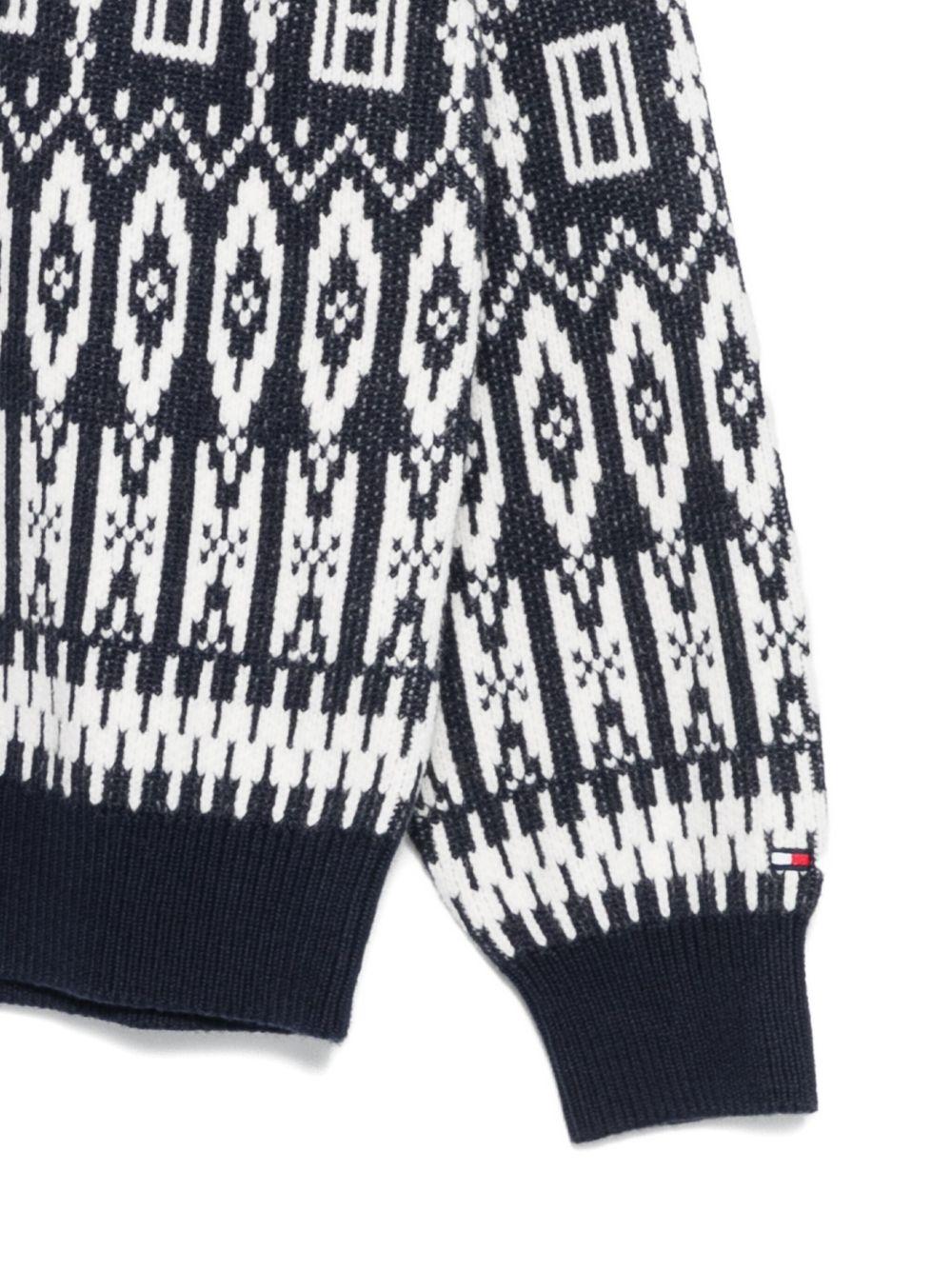 TOMMY HILFIGER Maglia girocollo con fantasia 