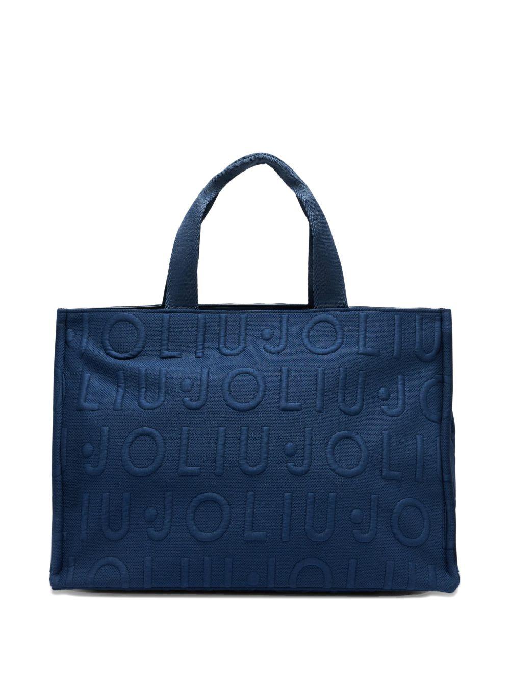 LIUJO Borsa tote color petrolio 