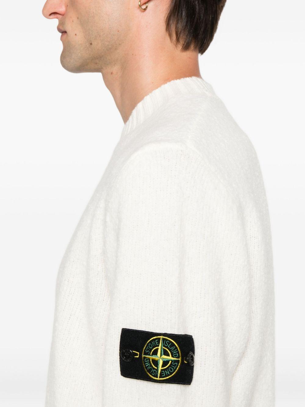 STONE ISLAND Maglia girocollo con patch logo<BR/> 