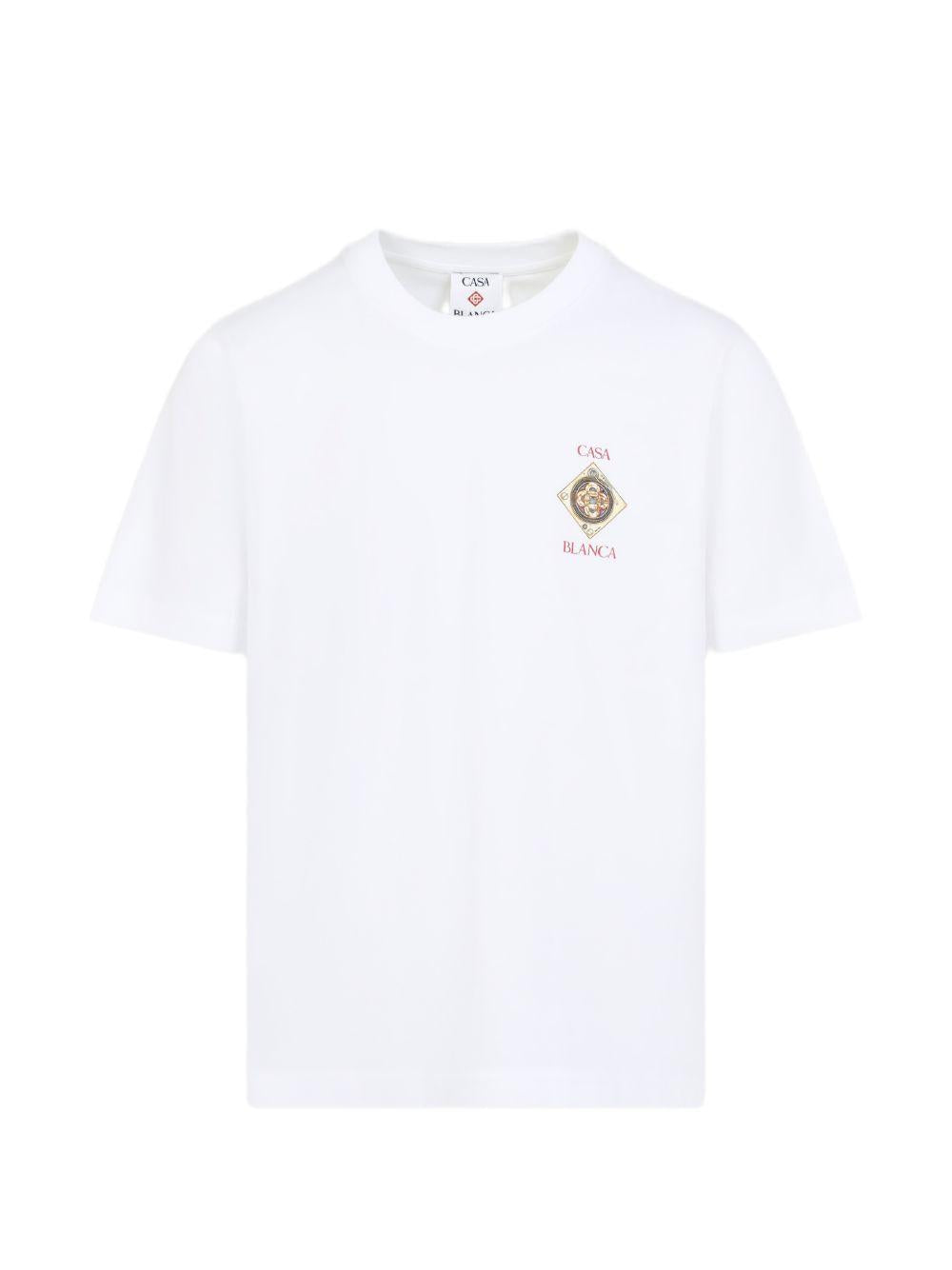 CASABLANCA T-shirt bianca con stampa grafica 