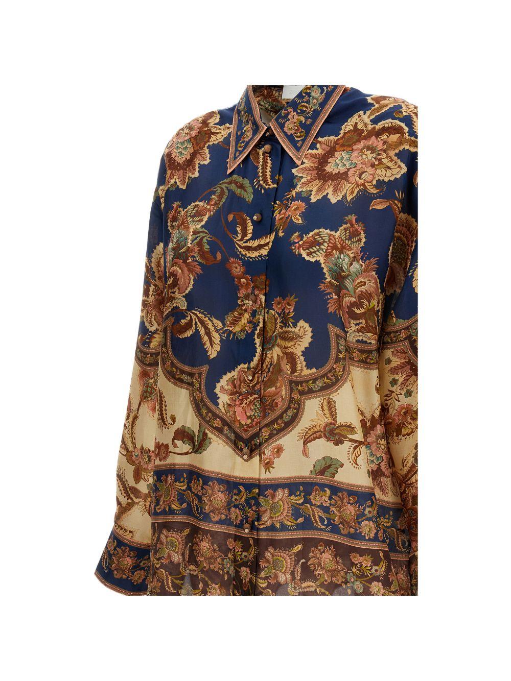 ZIMMERMANN Camicia in seta Aster con stampa 