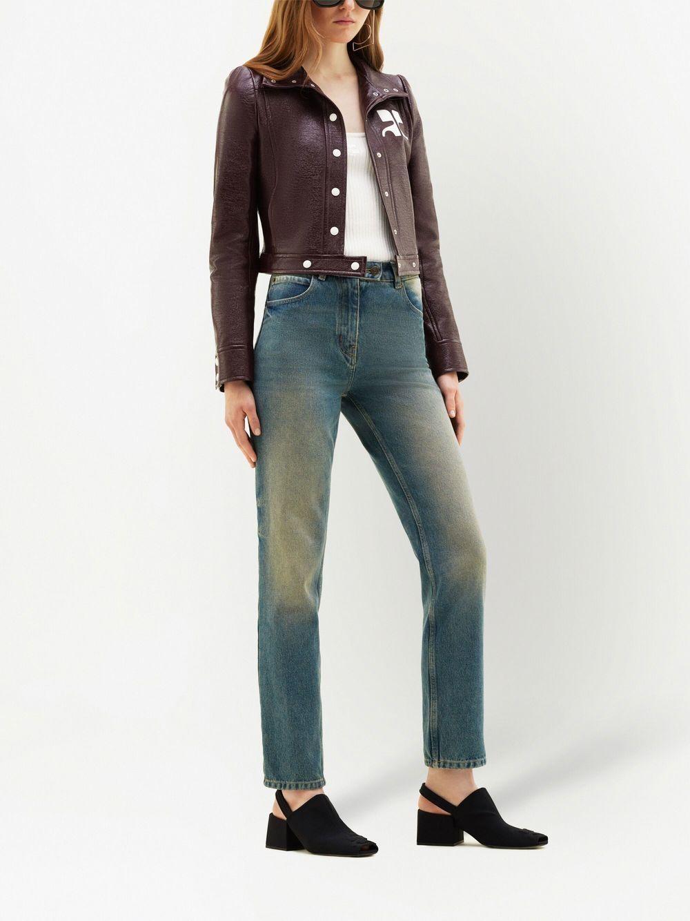 COURREGES Giacca 'Reedition' borgogna con logo 