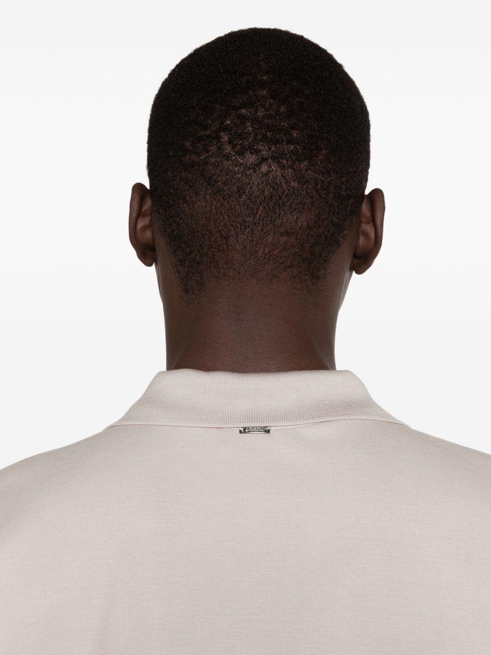HERNO Polo in cotone grigio 