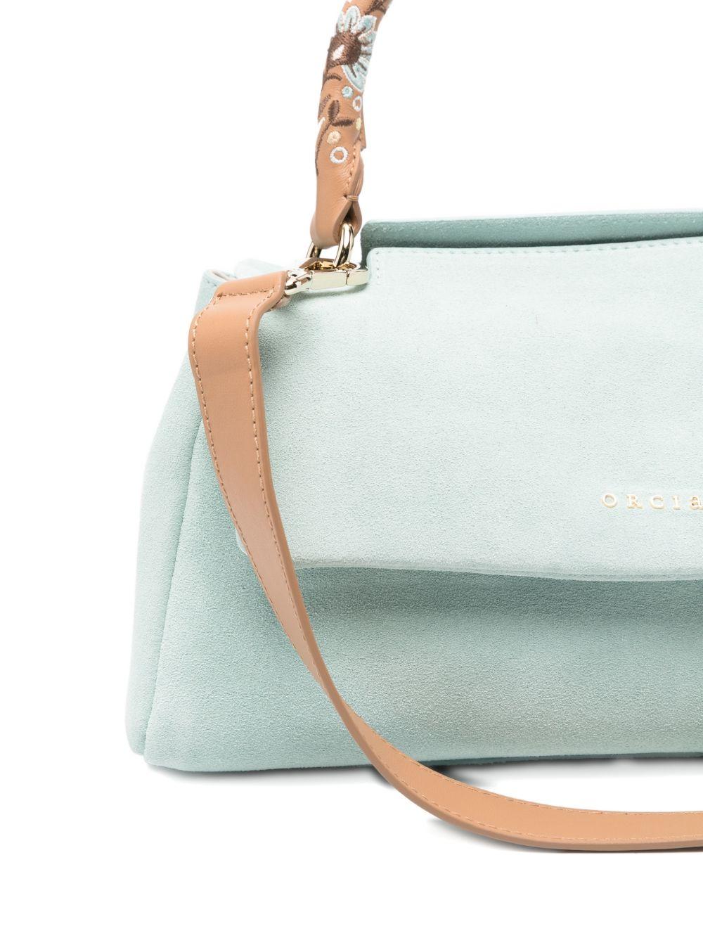 ORCIANI Borsa Peach Flower celeste 