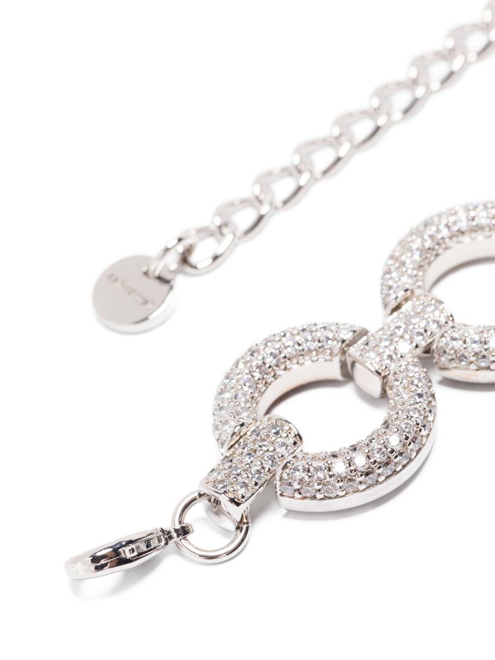 SELF PORTRAIT Collana con cristalli argento 