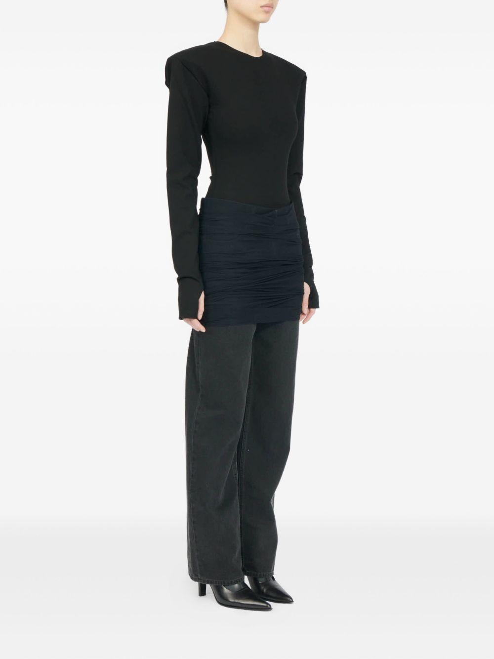 MM6 MAISON MARGIELA Jeans con arricciatura 