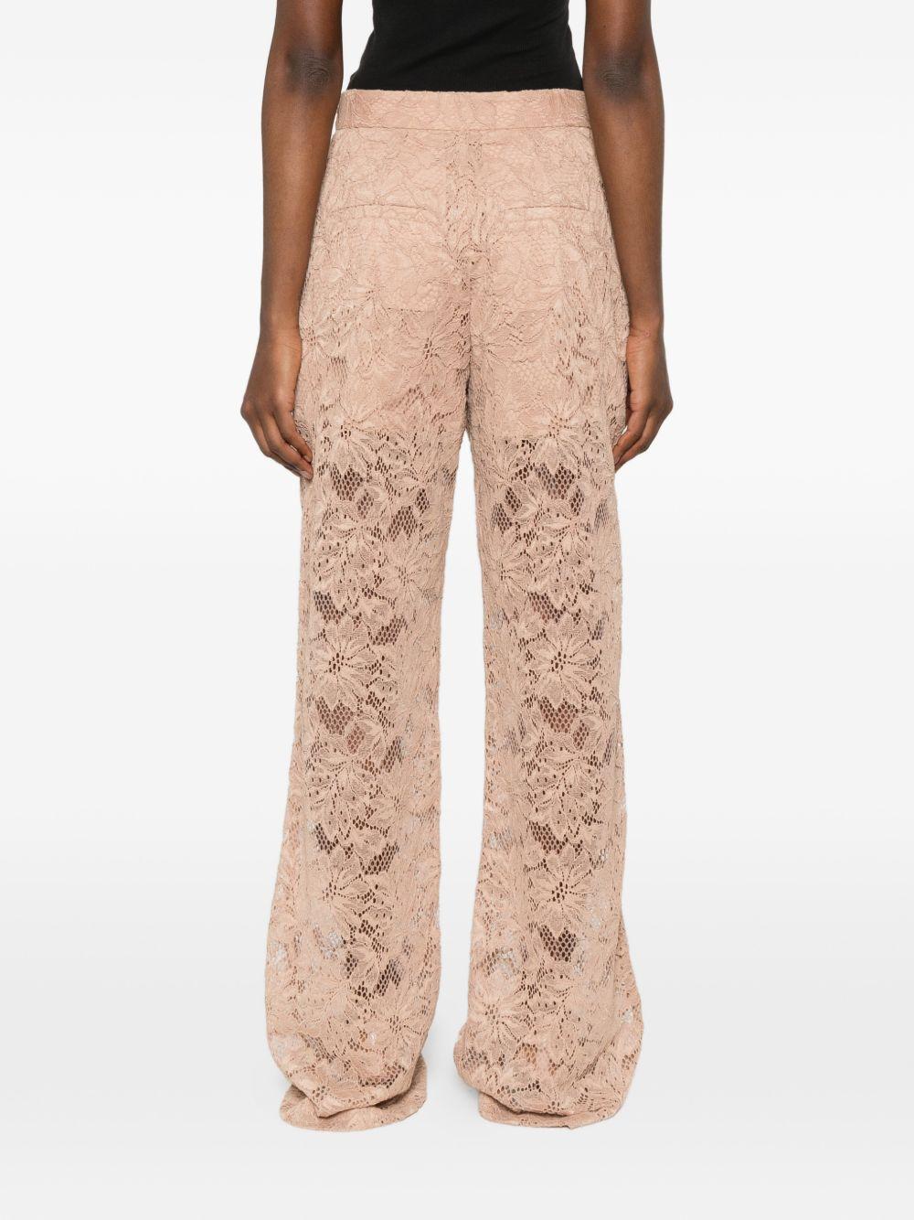 SPORTMAX Pantaloni Afoso in pizzo color nude 