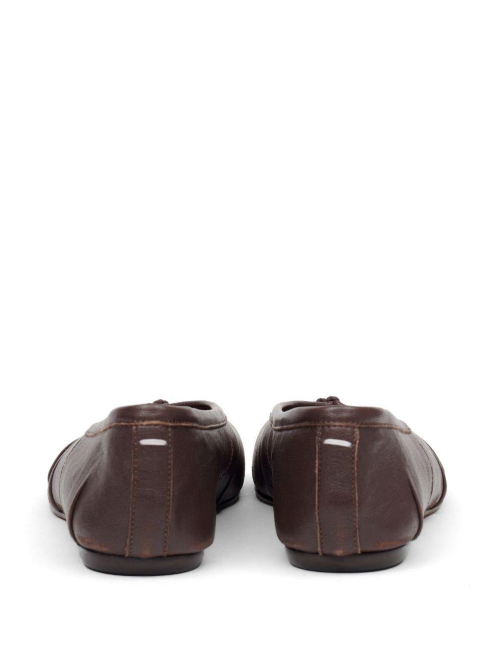 MAISON MARGIELA Ballerine Tabi marroni in pelle 