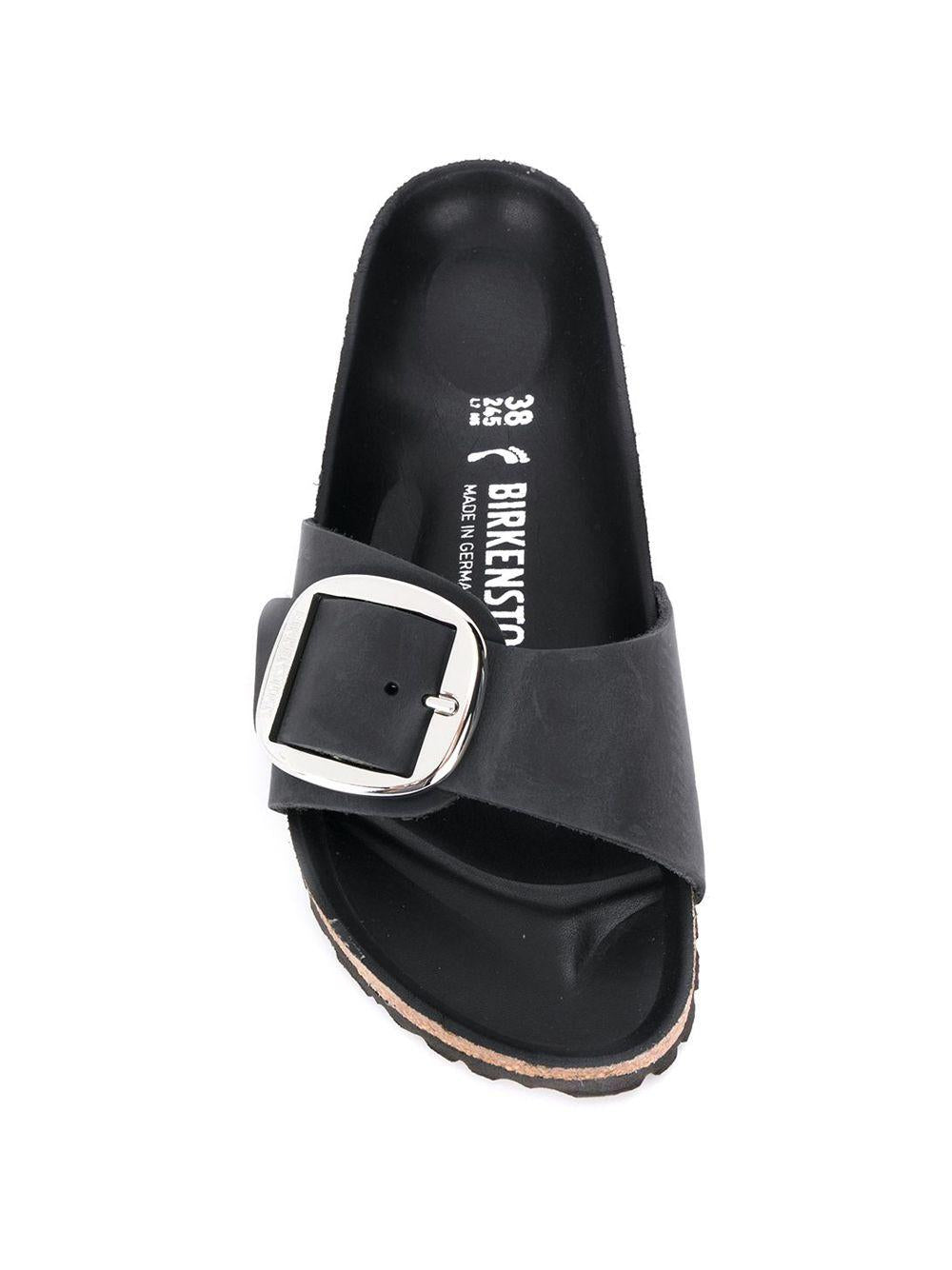 BIRKENSTOCK Ciabatta nera'Madrid'  con una fascia 