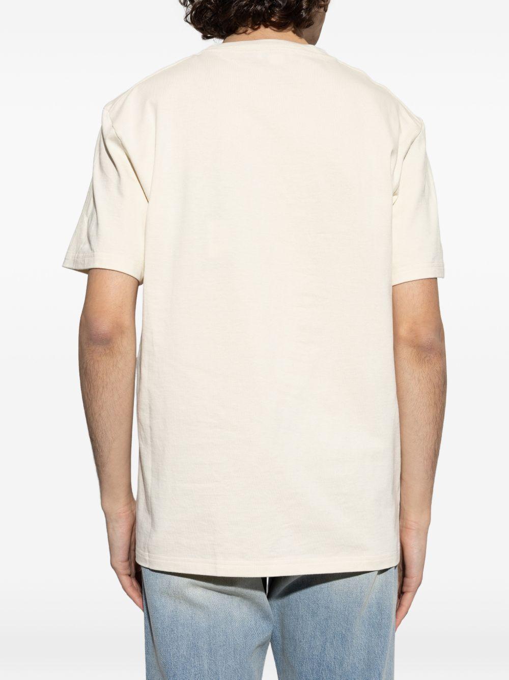 ALEXANDER McQUEEN T-shirt in cotone avorio con logo 