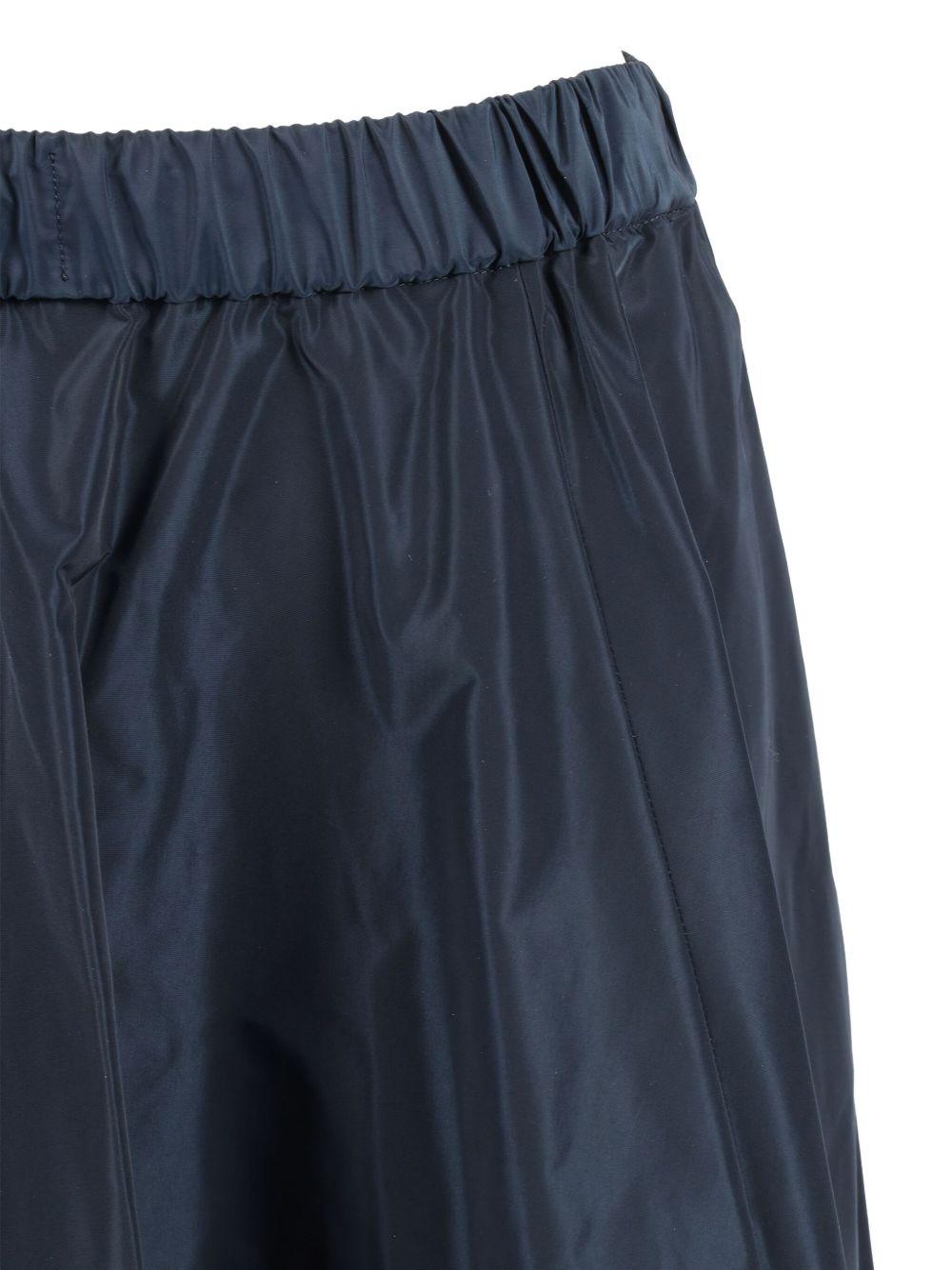ASPESI Gonna midi blu navy con elastico in vita 