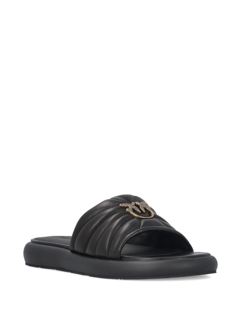 PINKO Ciabatte 'Fiona' in pelle nera 
