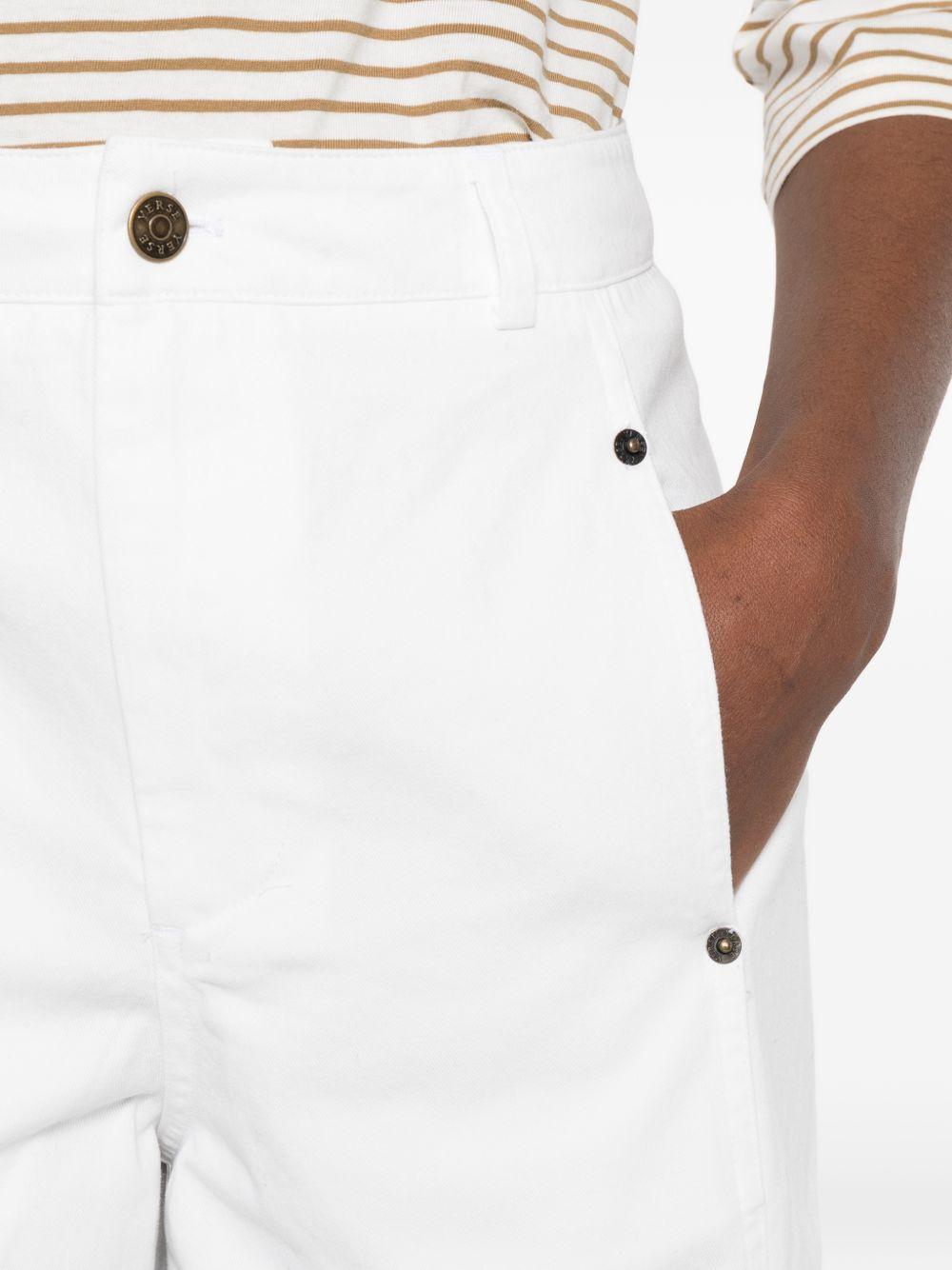 YERSE Jeans balloon Tilda in cotone bianco 