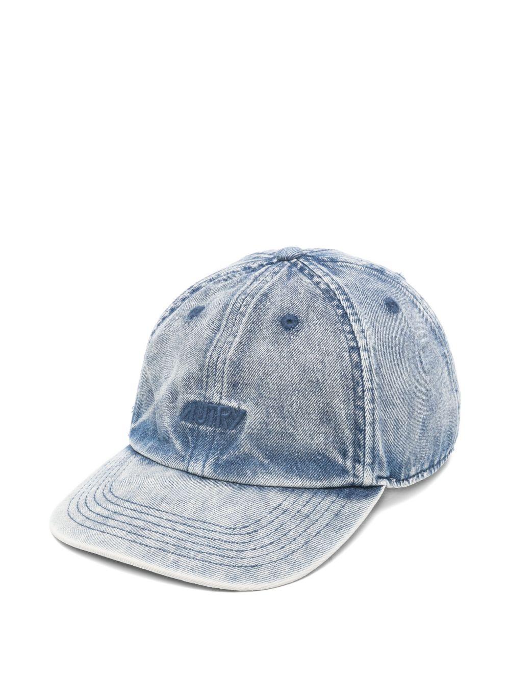 AUTRY Cappello baseball in denim con logo 