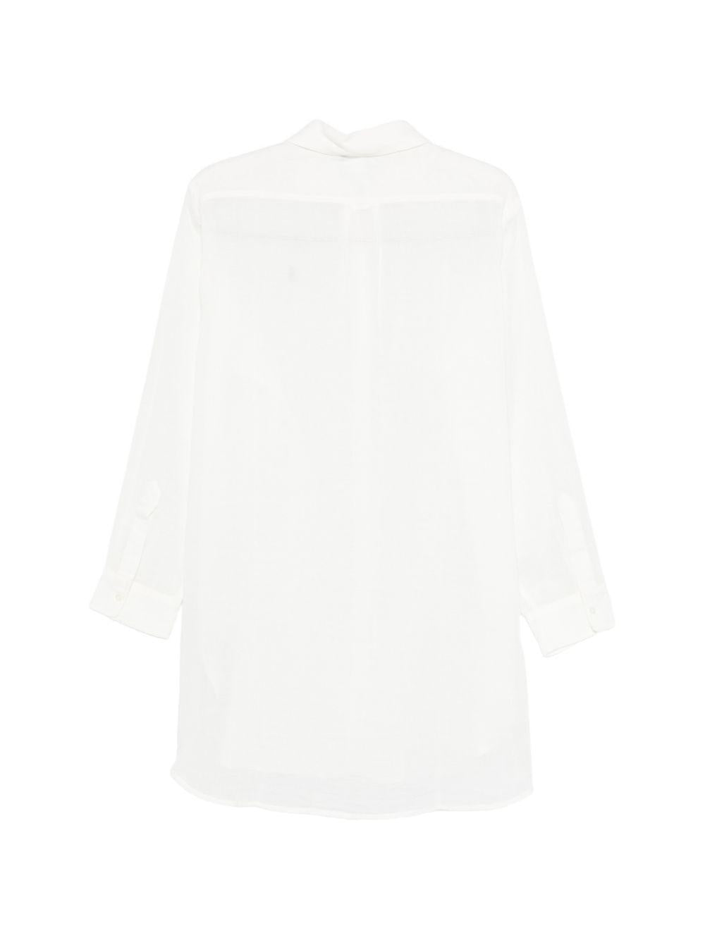 POLO RALPH LAUREN Camicia Mare con logo ricamato bianca 