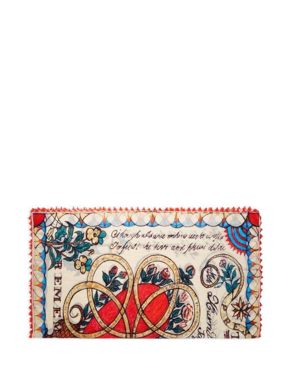FALIERO SARTI Foulard Mara in cotone misto seta con stampa 