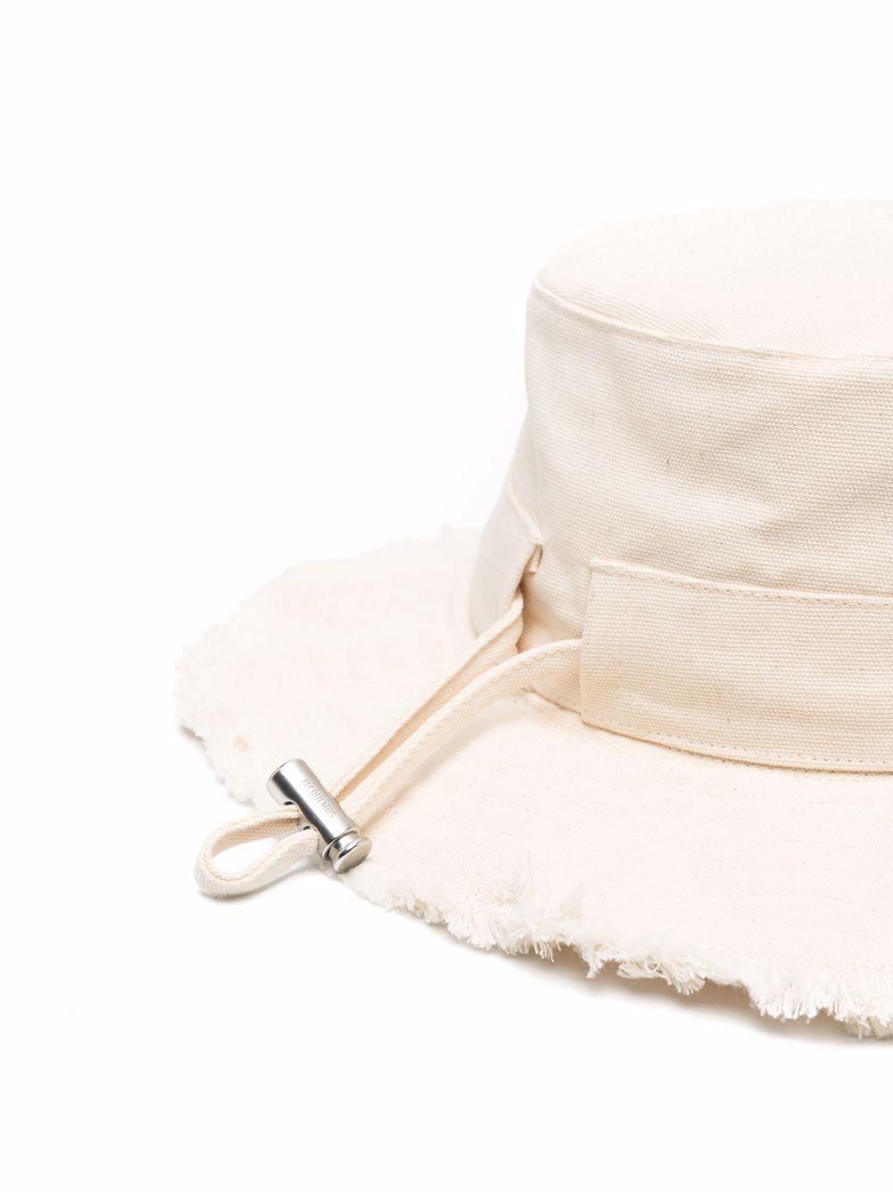JACQUEMUS Cappello Le Bob Artichaut bianco in cotone con logo 