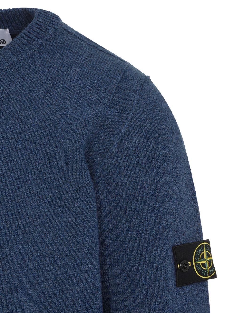 STONE ISLAND Maglia girocollo con patch logo<BR/> 