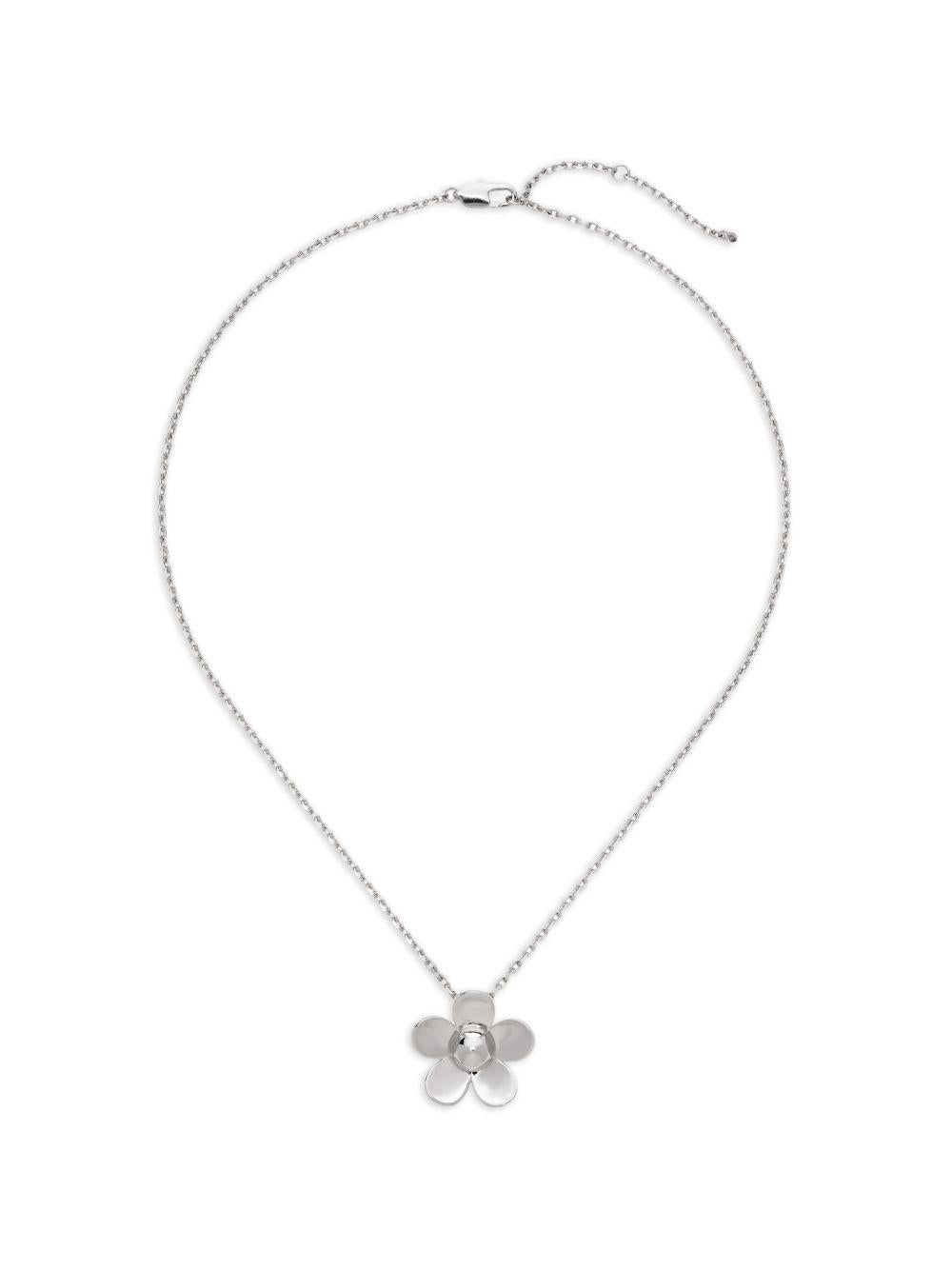 MARC JACOBS Collana in ottone argentato con ciondolo a fiore 