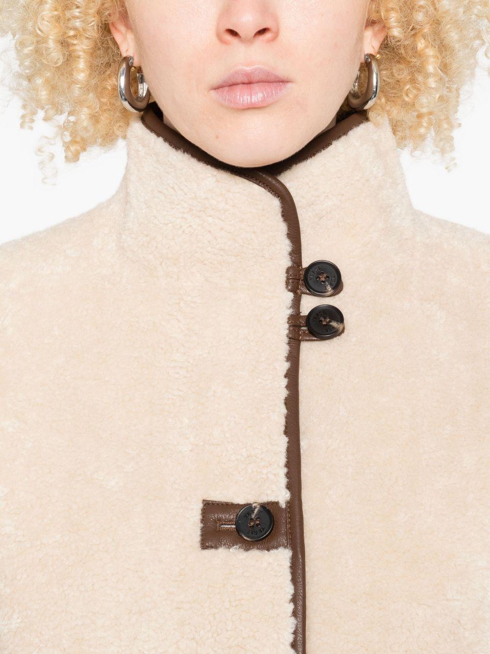 YERSE Cappotto Marnie in texture teddy avorio 