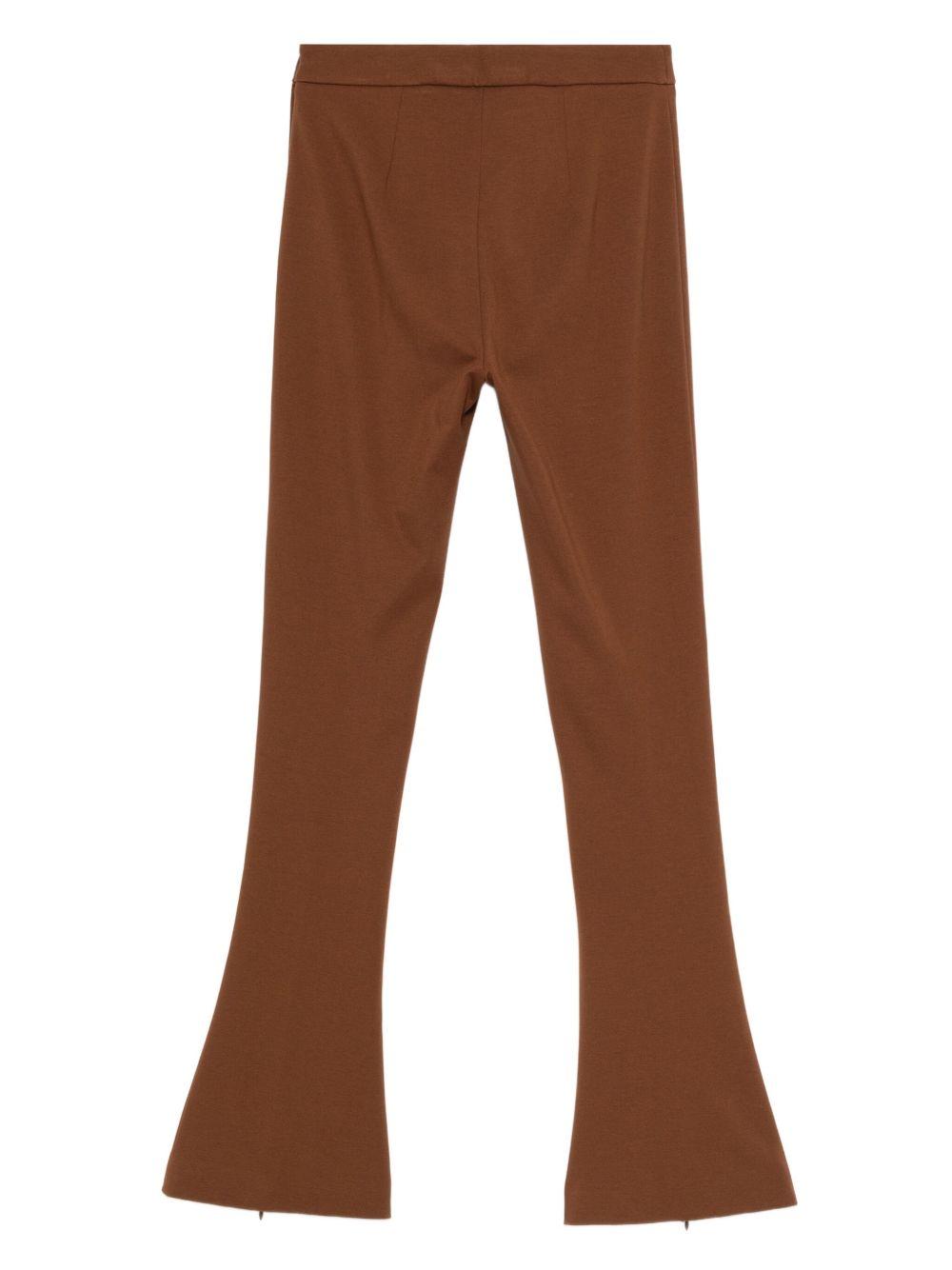 SEMICOUTURE Pantaloni 'Bibiana' svasati marroni 