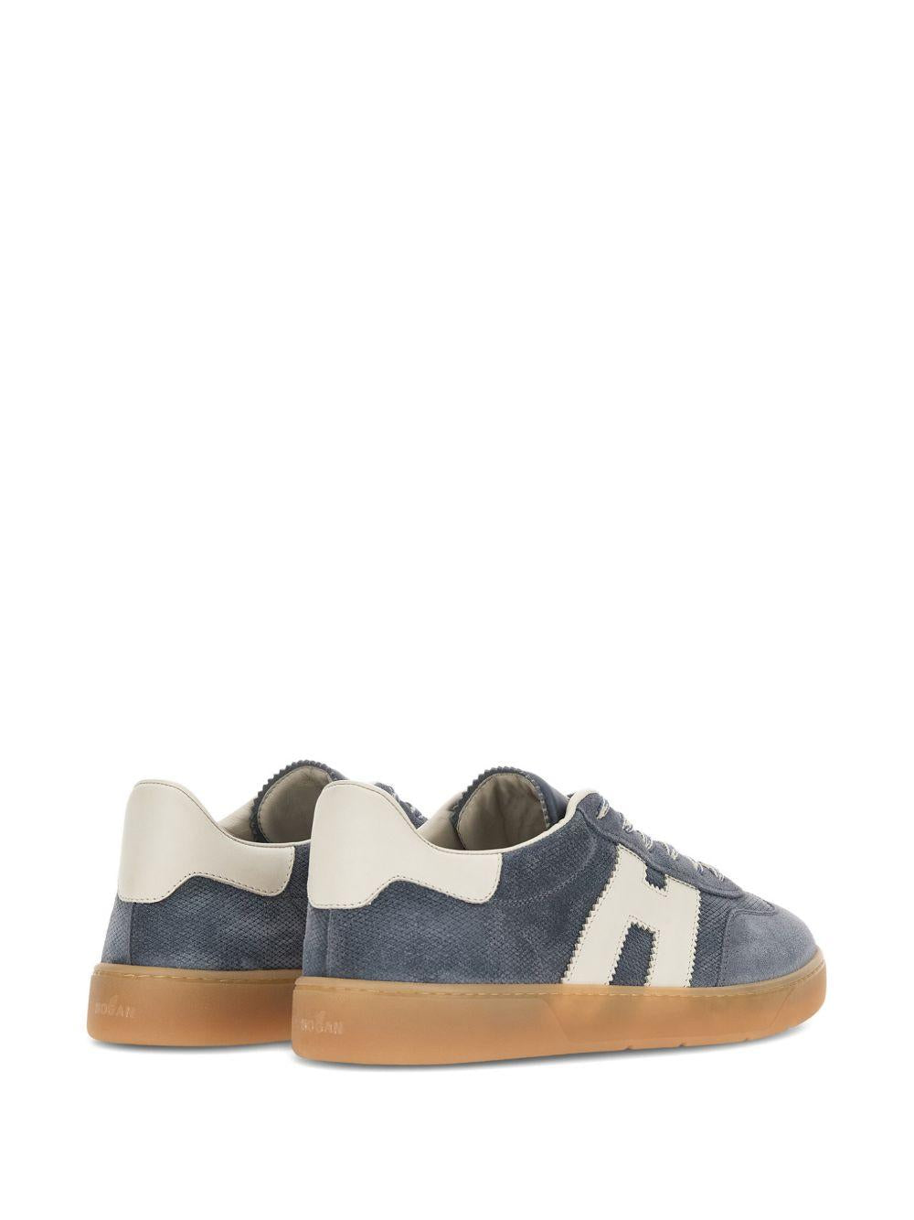 HOGAN Sneakers Cool in pelle blu/bianca 